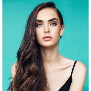 Dark brown synthetic hair extensions